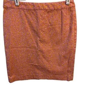 Talbots Petites Pink Abstract Geo Dot Tulip Pencil Skirt Size 8 Petite